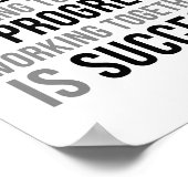 Zusammenkommen ist ein Anfang Poster (Ecke)