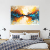 Zusammenlaufende Ströme Leinwanddruck (Insitu (Schlafzimmer))