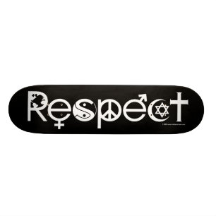 Zusammenleben mit Respekt - Frieden Freundlichkeit Skateboard