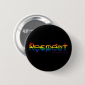 Zusammenleben mit Respekt Gay Pride Button (Vorne & Hinten)