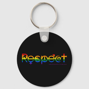 Zusammenleben mit Respekt Gay Pride Schlüsselanhänger