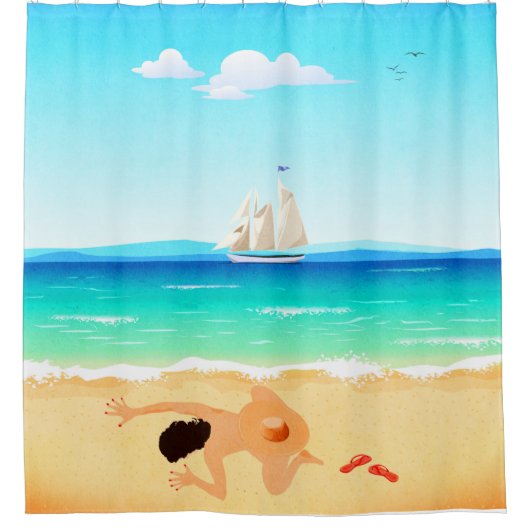 Zusammenlegung Duschvorhang (Vorderseite)