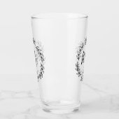 Zusammenpassender Herr Monogram Wreath Glas (Links)