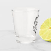 Zusammenpassender Herr Monogram Wreath Schnapsglas (Links)