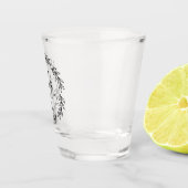 Zusammenpassender Herr Monogram Wreath Schnapsglas (Rechts)