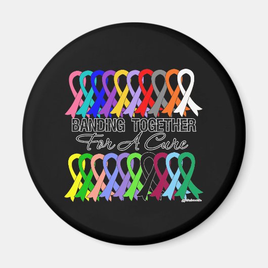 Zusammenschließen für ein Heilmittel für alle Kreb Magnet (Vorne)