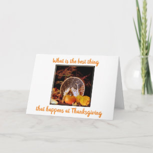 Zusammensein mit Familie und Freunden an Thanksgiv Karte