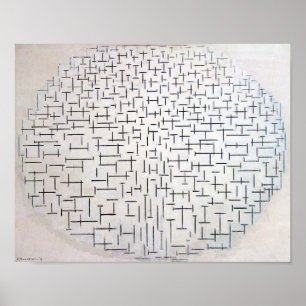 Zusammensetzung 10, Pier und Ozean   Mondriaan   Poster