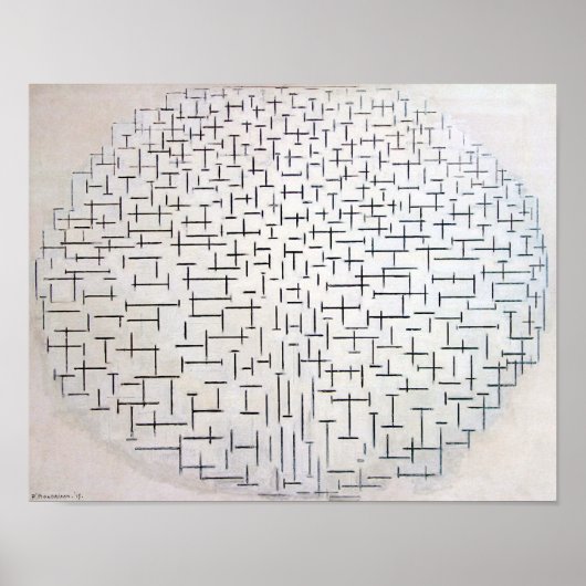 Zusammensetzung 10, Pier und Ozean | Mondriaan | Poster (Vorne)