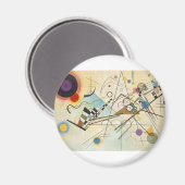 Zusammensetzung 8 Kandinsky-Malerei Magnet (Vorderseite/Rückseite)