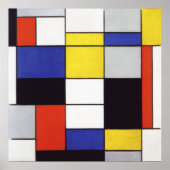 Zusammensetzung A von Piet Mondrian Poster (Vorne)