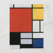 Zusammensetzung aus Rot-Gelb-Blau und Schwarz-Abst Postkarte (Vorderseite)