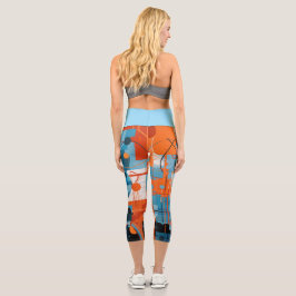 Zusammensetzung der abstrakten geometrischen Forme Capri Leggings