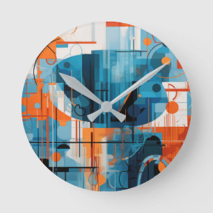 Zusammensetzung der abstrakten geometrischen Forme Runde Wanduhr