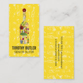 Zusammensetzung der Flasche | Wine Accessory Muste Visitenkarte (Vorne/Hinten)