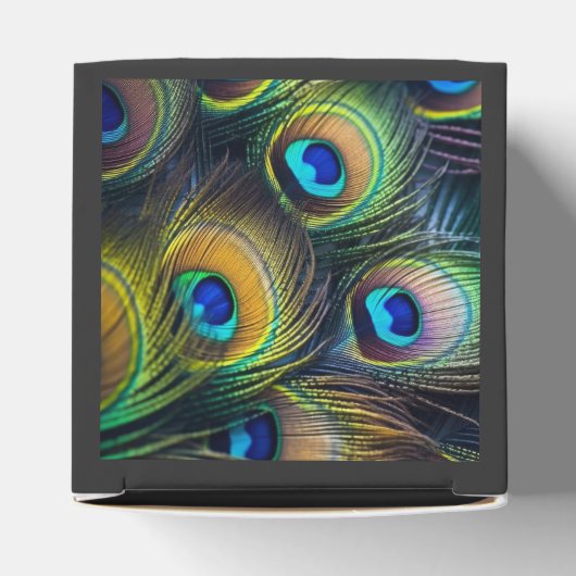 Zusammensetzung der hellen Pfauenfedern Geschenkschachtel (Oben)