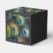 Zusammensetzung der hellen Pfauenfedern Geschenkschachtel (Rückseite)