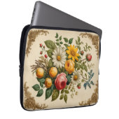 Zusammensetzung der Vintagen Blume auf Pergament Laptopschutzhülle (Vorne Rechts)