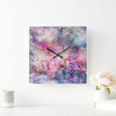 Zusammensetzung der Wand in Pastell Quadratische Wanduhr (Zuhause)