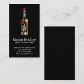 Zusammensetzung der Weinflaschen Visitenkarte (Vorne/Hinten)