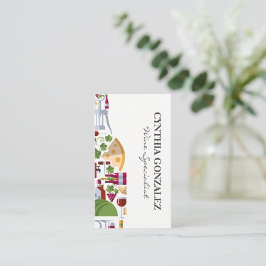 Zusammensetzung der Weinflaschen Visitenkarte (Stehend Vorderseite)