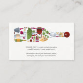 Zusammensetzung der Weinflaschen Visitenkarte (Rückseite)