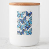 Zusammensetzung der weißen und blauen Schmetterlin Lebensmitteletikett (Vorderseite)