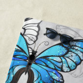 Zusammensetzung der weißen und blauen Schmetterlin Strandtuch (Beispiel)