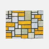 Zusammensetzung Gelb und Grau, Mondrian Fleecedecke (Vorderseite (Horizontal))