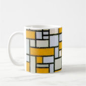 Zusammensetzung Gelb und Grau, Mondrian Kaffeetasse (Links)