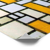 Zusammensetzung Gelb und Grau, Mondrian Poster (Ecke)