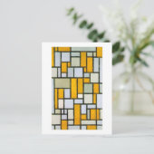 Zusammensetzung Gelb und Grau, Mondrian Postkarte (Stehend Vorderseite)