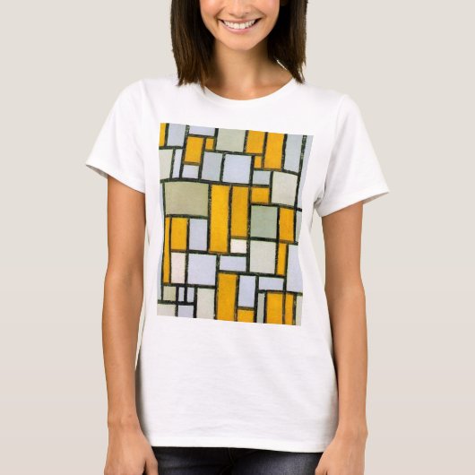 Zusammensetzung Gelb und Grau, Mondrian T-Shirt (Vorderseite)