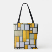 Zusammensetzung Gelb und Grau, Mondrian Tasche (Rückseite)