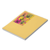 Zusammensetzung mit 5 schwarzen Katzen Herbst Fros Notizblock (Rotiert)