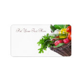 Zusammensetzung mit rohem Gemüse Adressaufkleber (Vorne)