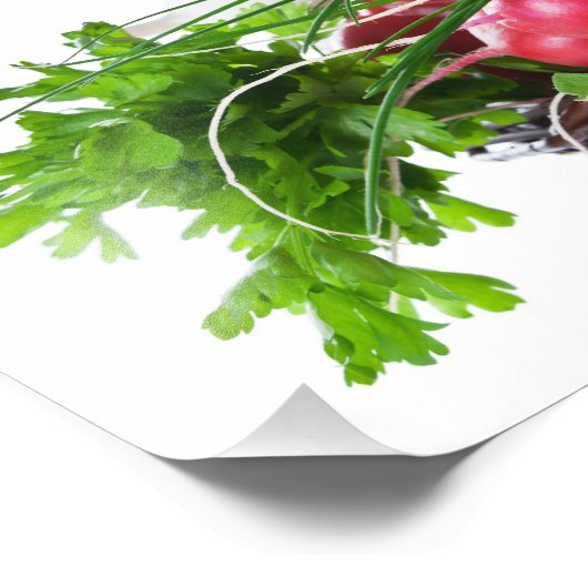 Zusammensetzung mit rohem Gemüse Fotodruck (Ecke)