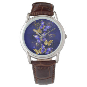 Zusammensetzung mit Sapphire-Schmetterlingen Armbanduhr