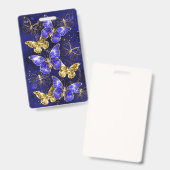 Zusammensetzung mit Sapphire-Schmetterlingen Ausweis (Vorder- & Rückseite)