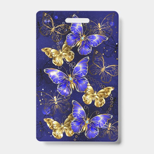 Zusammensetzung mit Sapphire-Schmetterlingen Ausweis (Vorderseite)