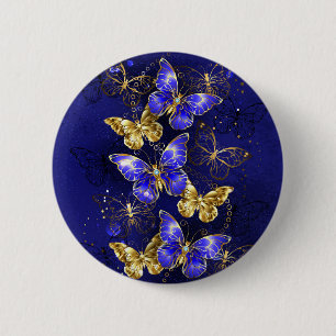 Zusammensetzung mit Sapphire-Schmetterlingen Button