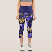 Zusammensetzung mit Sapphire-Schmetterlingen Capri Leggings (Vorderseite)