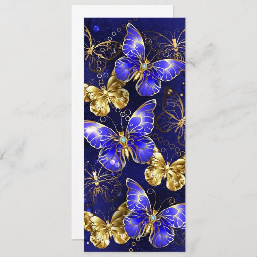 Zusammensetzung mit Sapphire-Schmetterlingen Einladung (Vorne/Hinten)
