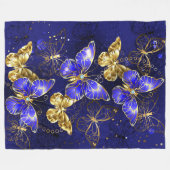 Zusammensetzung mit Sapphire-Schmetterlingen Fleecedecke (Vorderseite (Horizontal))