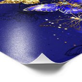 Zusammensetzung mit Sapphire-Schmetterlingen Fotodruck (Ecke)