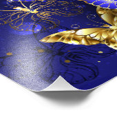 Zusammensetzung mit Sapphire-Schmetterlingen Fotodruck (Ecke)