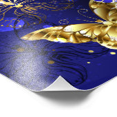 Zusammensetzung mit Sapphire-Schmetterlingen Fotodruck (Ecke)