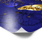 Zusammensetzung mit Sapphire-Schmetterlingen Fotodruck (Ecke)