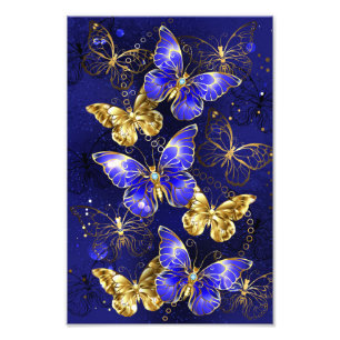 Zusammensetzung mit Sapphire-Schmetterlingen Fotodruck