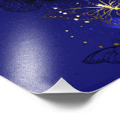 Zusammensetzung mit Sapphire-Schmetterlingen Fotodruck (Ecke)